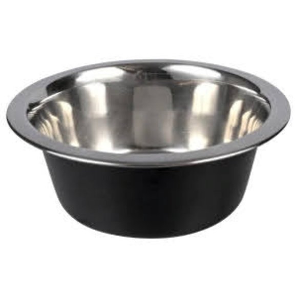 KENNEL CLUB Stainless Steel No-Skid Matte Black Finish Pet Dog Food Water Bowls - Picture 2 of 7